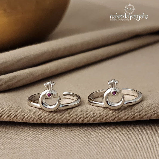 Pink Peacock Toerings Pair (T2540)