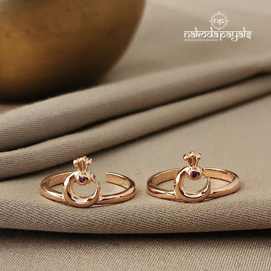 Pink Peacock Toerings Pair (T2537)