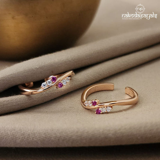 Pink CZ Toerings Pair (T2582)