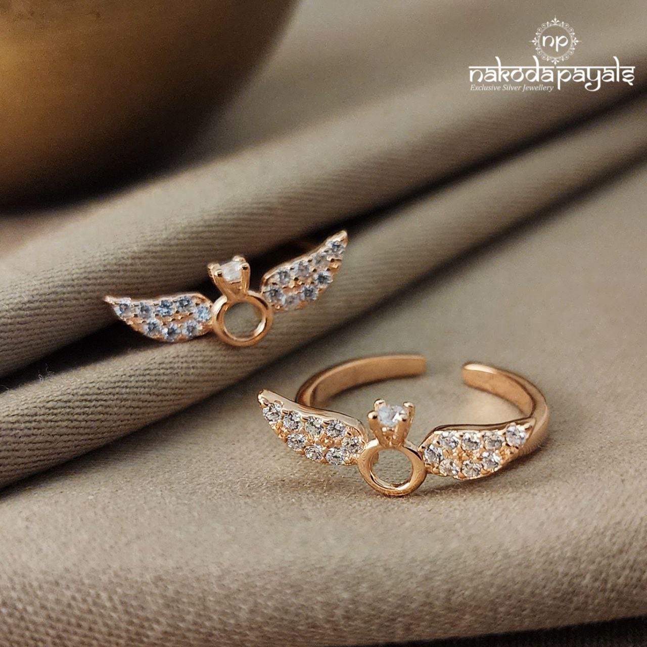 Angel Wings Toerings Pair (T2523)