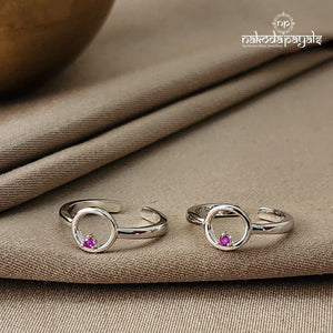 Pink CZ Toerings Pair (T2610)