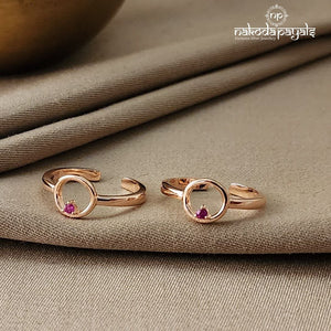 Pink CZ Toerings Pair (T2611)