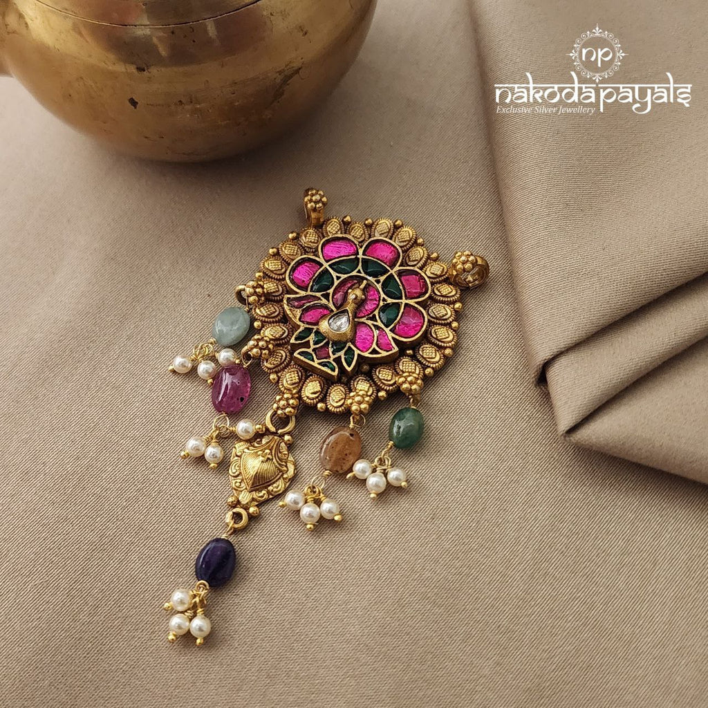 Peacock Kundan Pendant (GP1221)