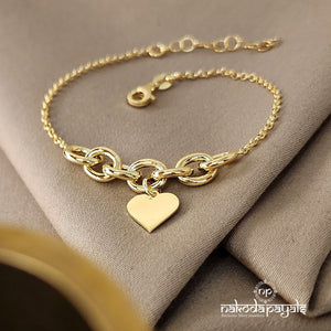 Golden Heart Bracelet (BR1292)