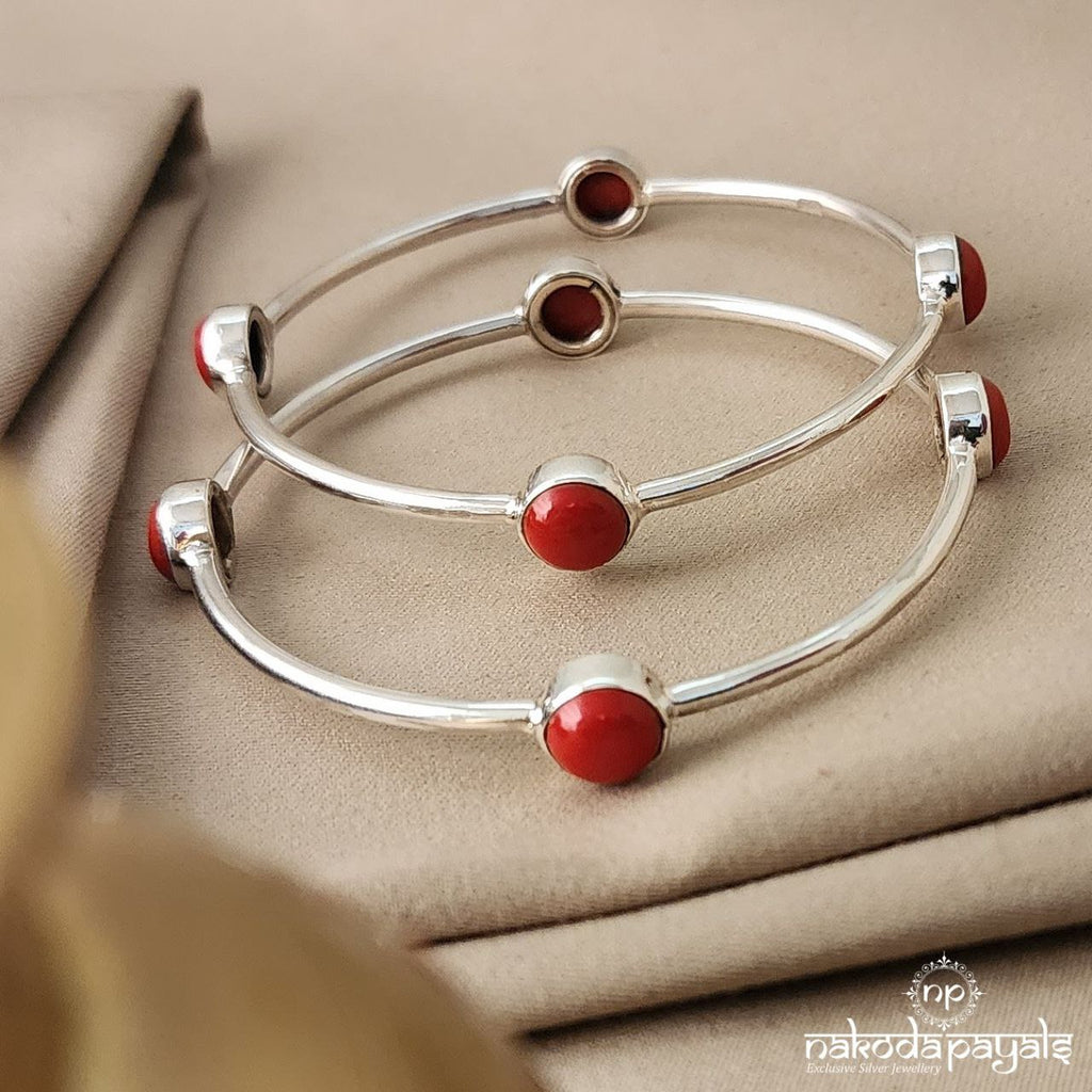 Coral Bangle Pair (K3859)